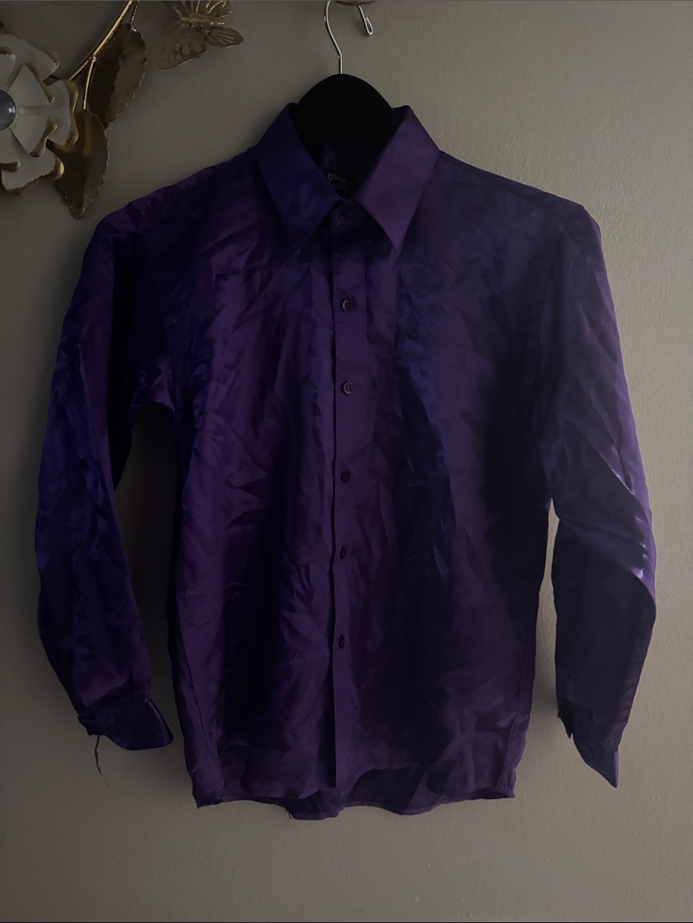 Kids Purple Button-Down Dress Shirt - Unbranded